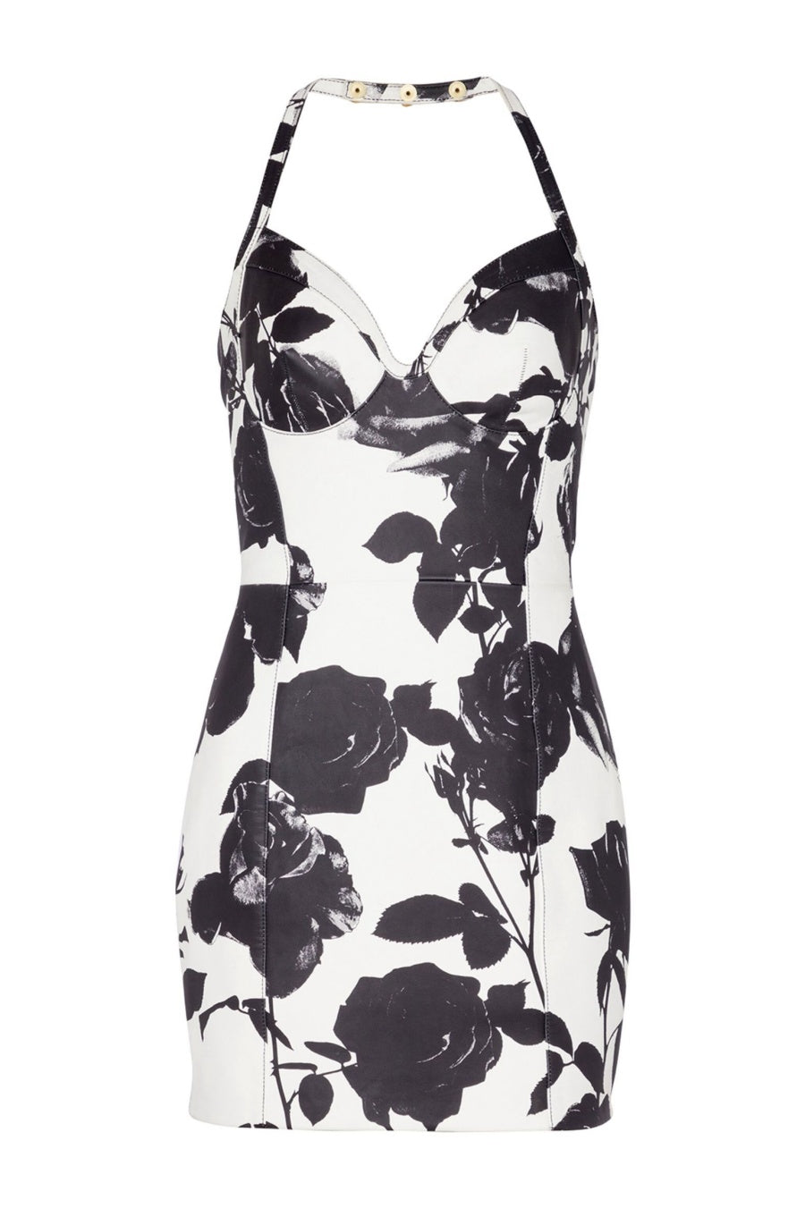 Rayne Halter Rose Printed Mini Dress