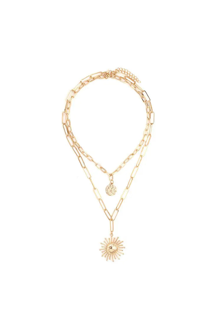 Reese Golden Sun Clavicle Necklace