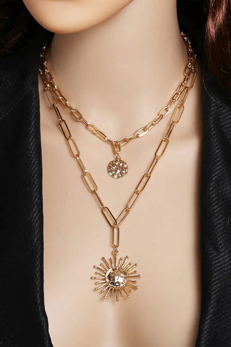 Reese Golden Sun Clavicle Necklace