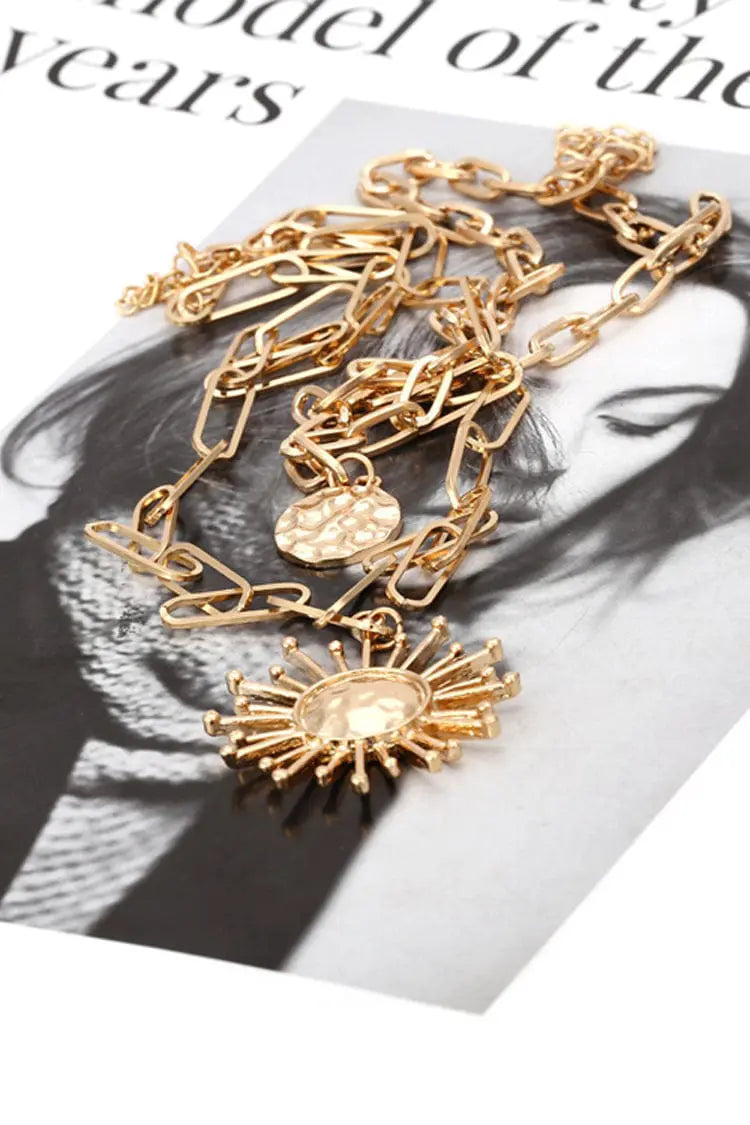Reese Golden Sun Clavicle Necklace