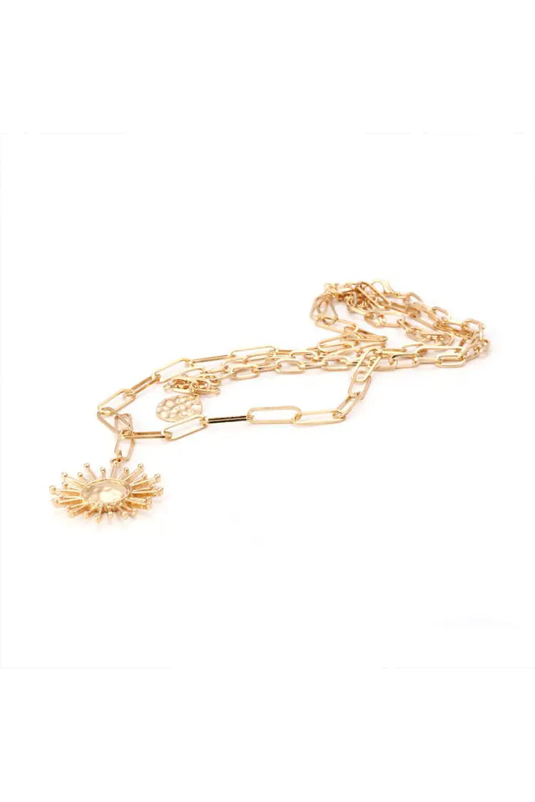 Reese Golden Sun Clavicle Necklace