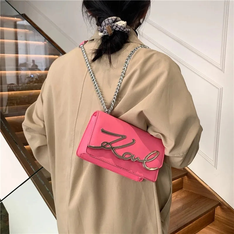 Retro Zipper Square Shoulder Tote Bag