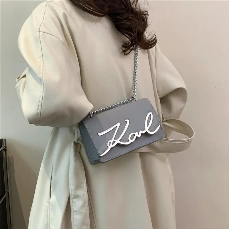 Retro Zipper Square Shoulder Tote Bag