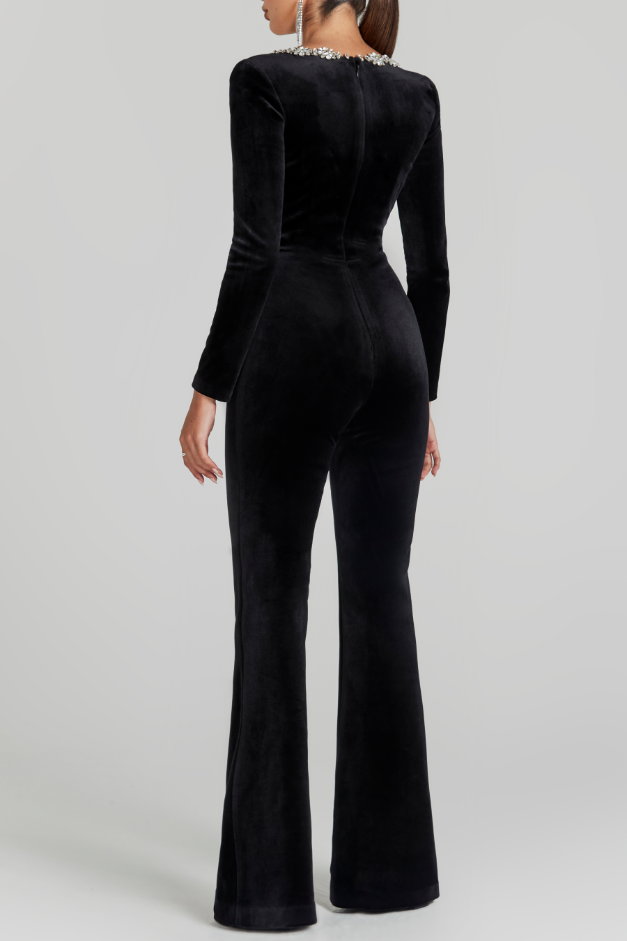 Ritia Diamante Square Collar Bandage Jumpsuit