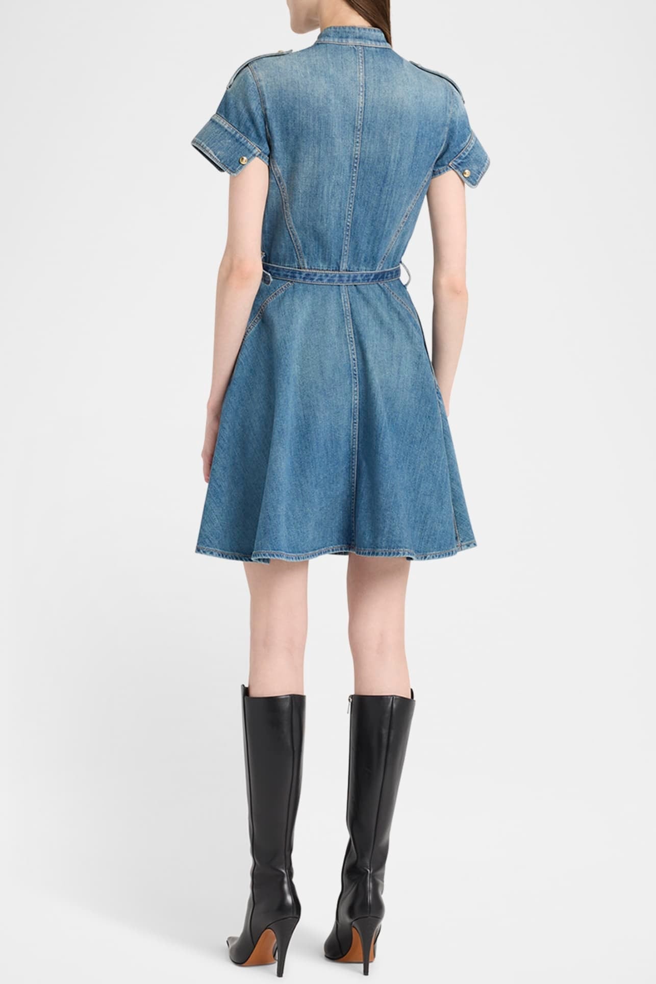 Rigby Belted Denim Mini Dress