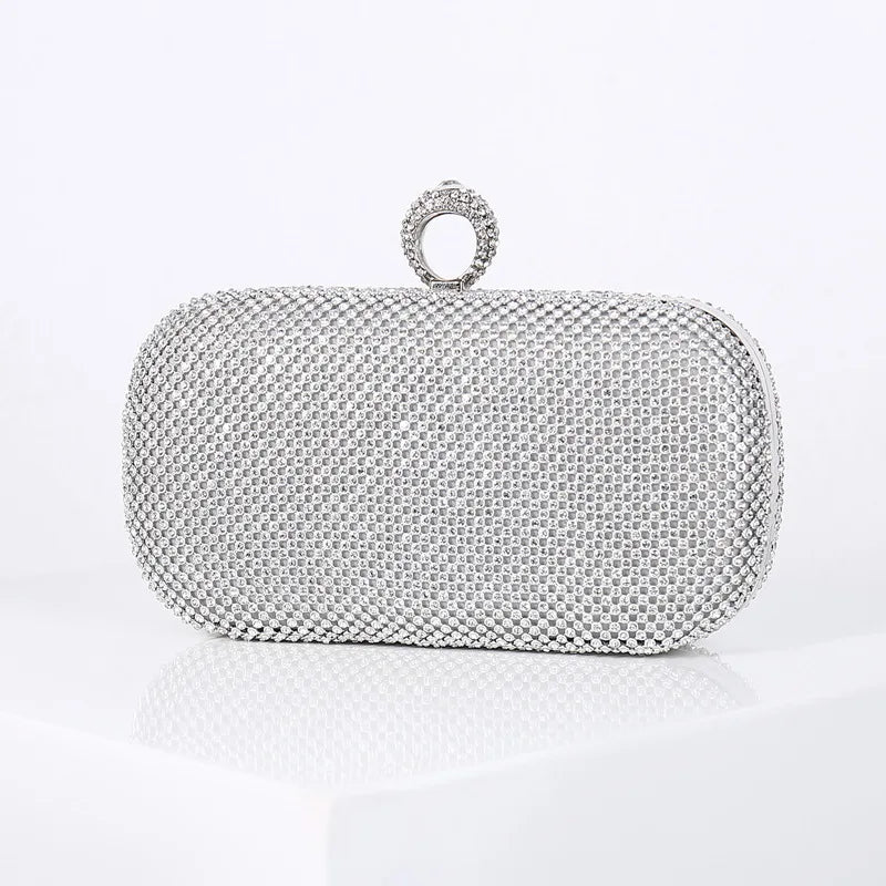 Gold Diamond Dinner Clutch Wristlet