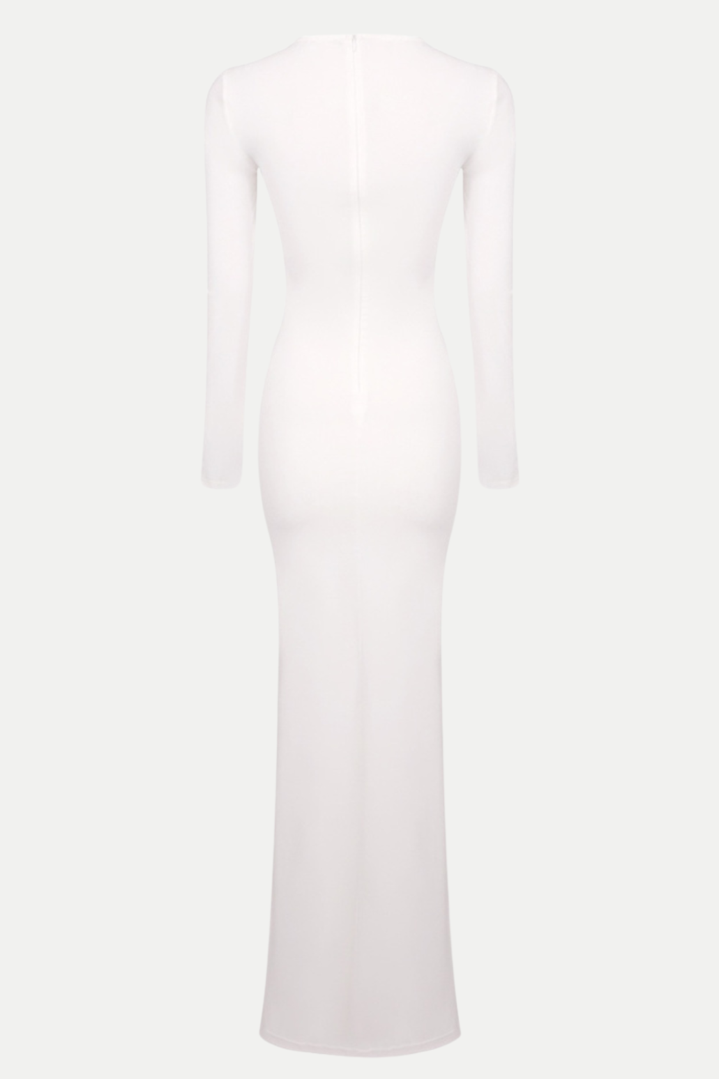 Rosalba Ruched Long Sleeve Maxi Dress - White