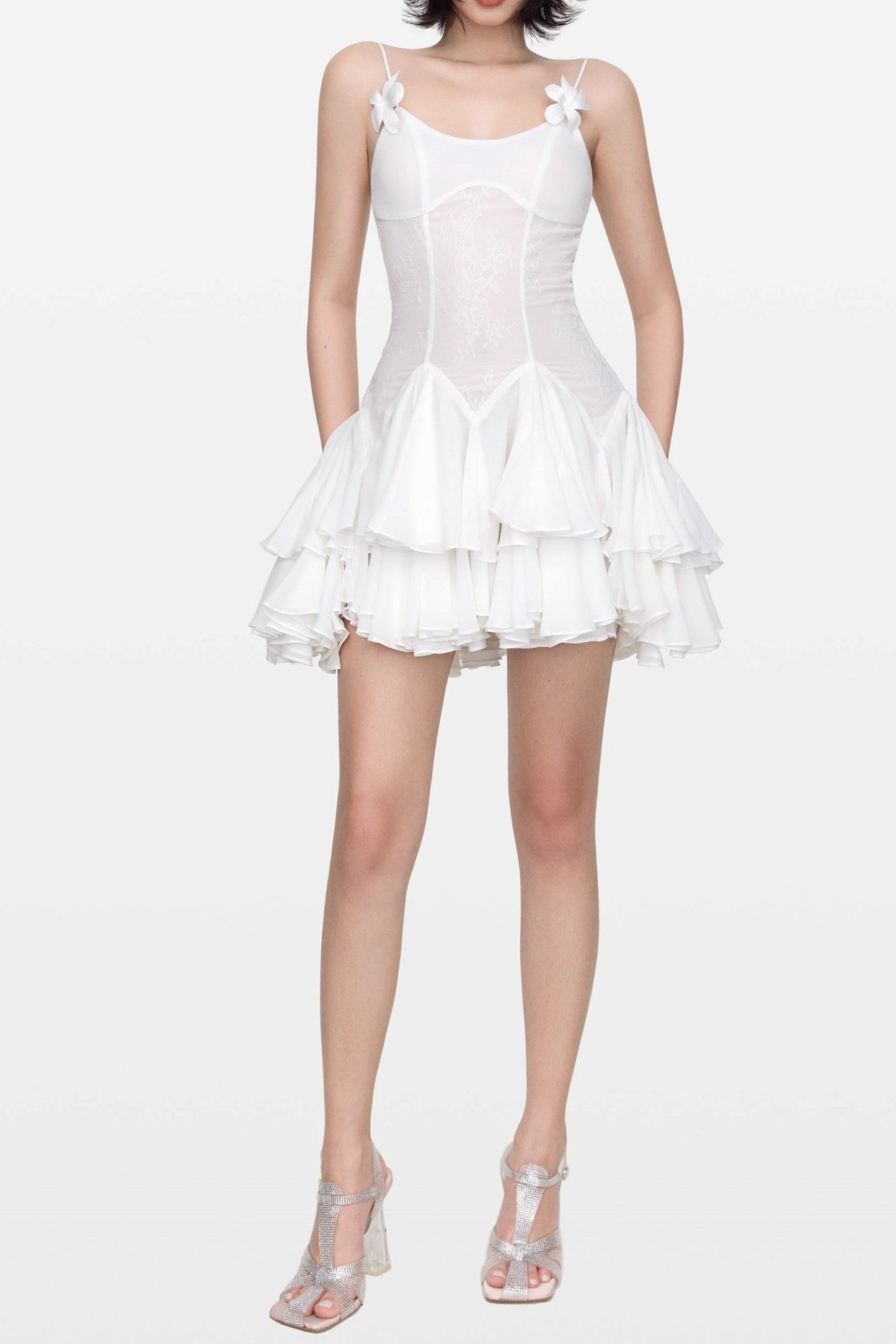 Rosalia Lace Mini Dress - White