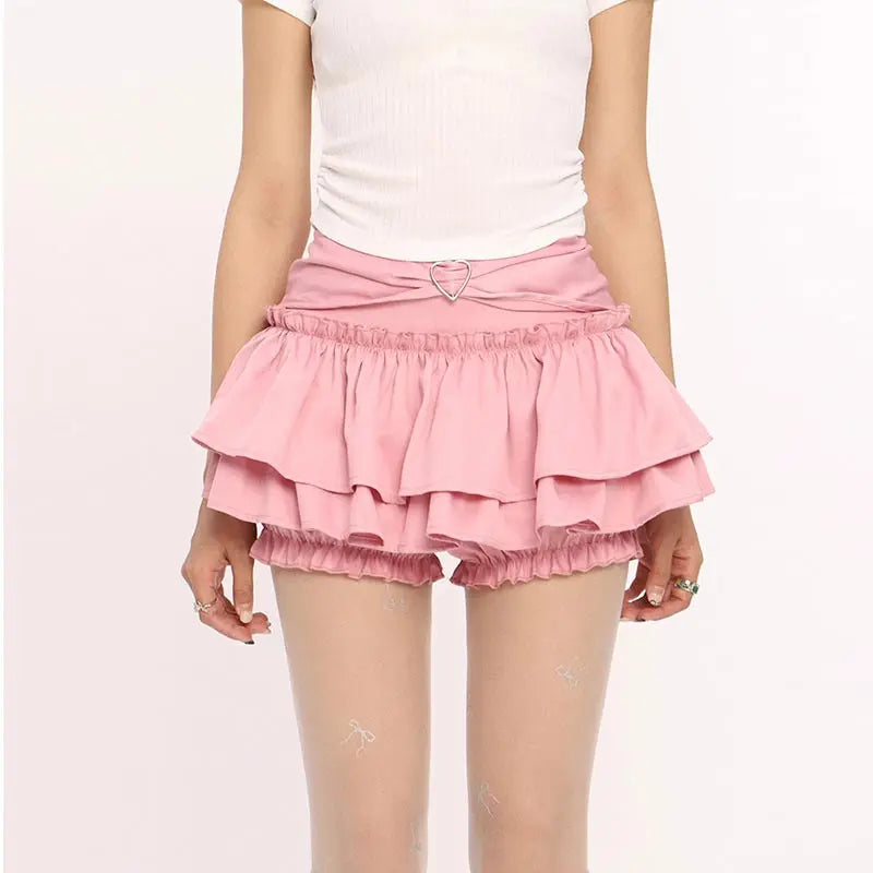 Ruffle Slim Cake Layer Skirt