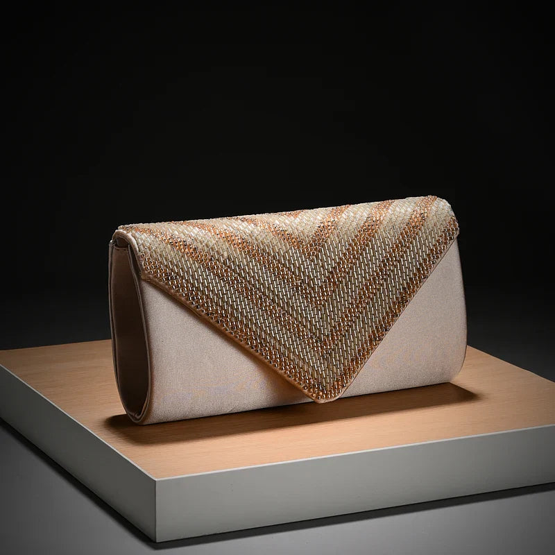 Celebrity Rhinestone Shiny One-Shoulder Clutch Bag
