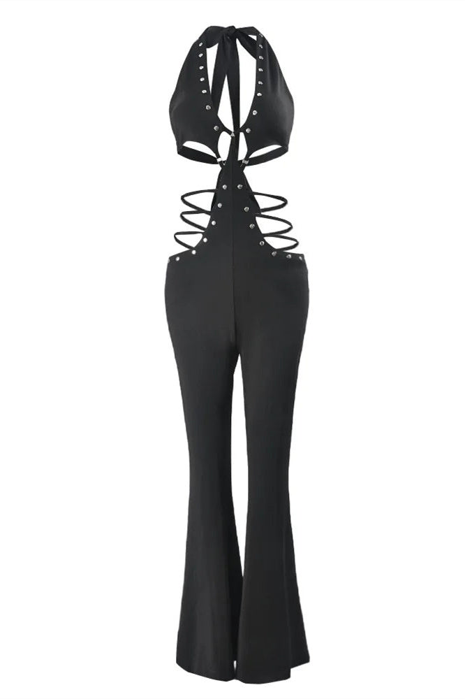 Amanda Halter Cut-out Jumpsuit