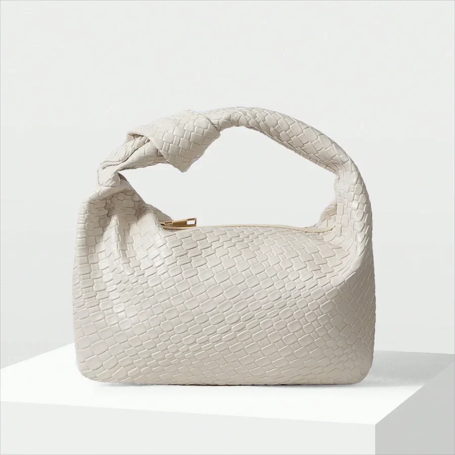 Small Woven 'ALICE' Knot handbag Premium Vegan Leather