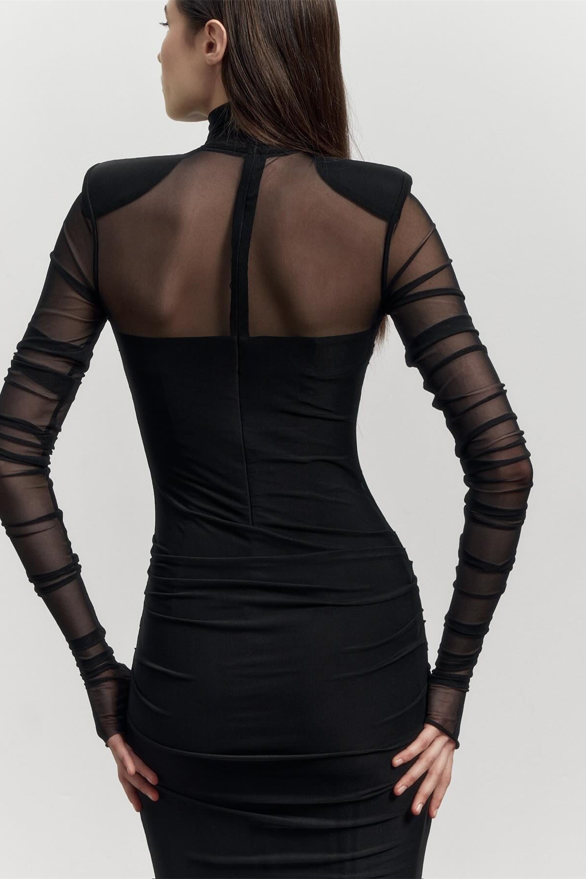 Virginia Long Sleeve Semi-sheer Maxi Dress