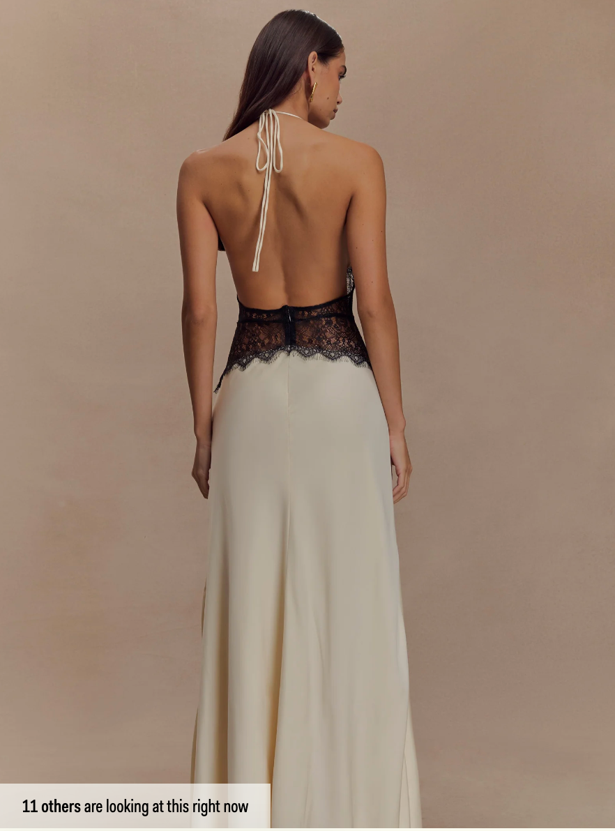 Noiréa Lace and Satin Dress