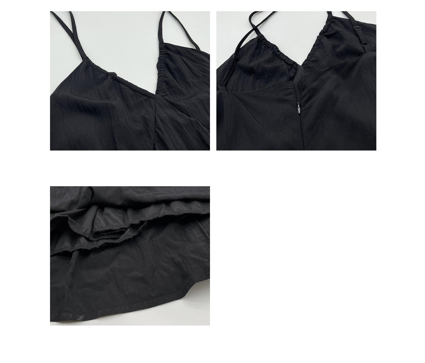 Summer Sexy Chic Plus Size Cami Dress Black White