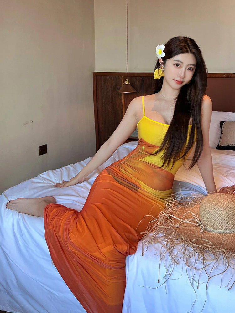 Sexy Mermaid Bodycon Maxi Dress Beach Vacation Photography Fit