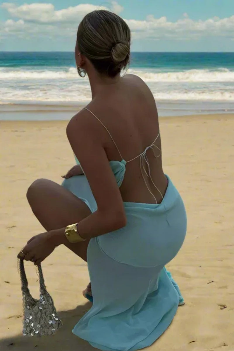 Sexy Backless Bikini Maxi Dress