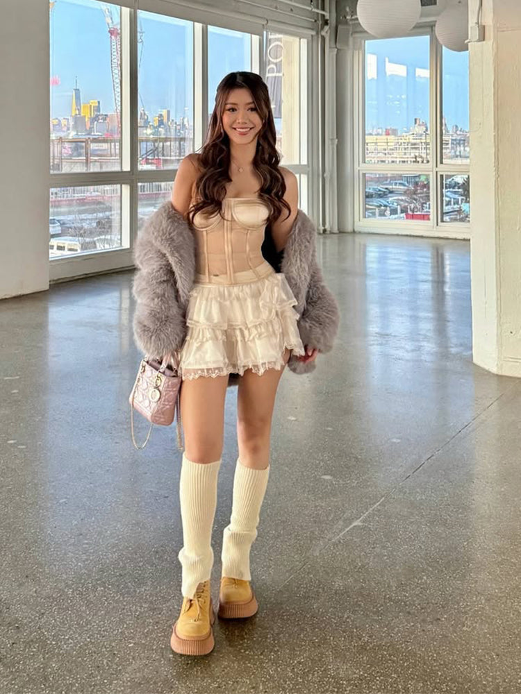 Sheer Corset Mini Dress Chic Birthday Party & Elegant Princess Look