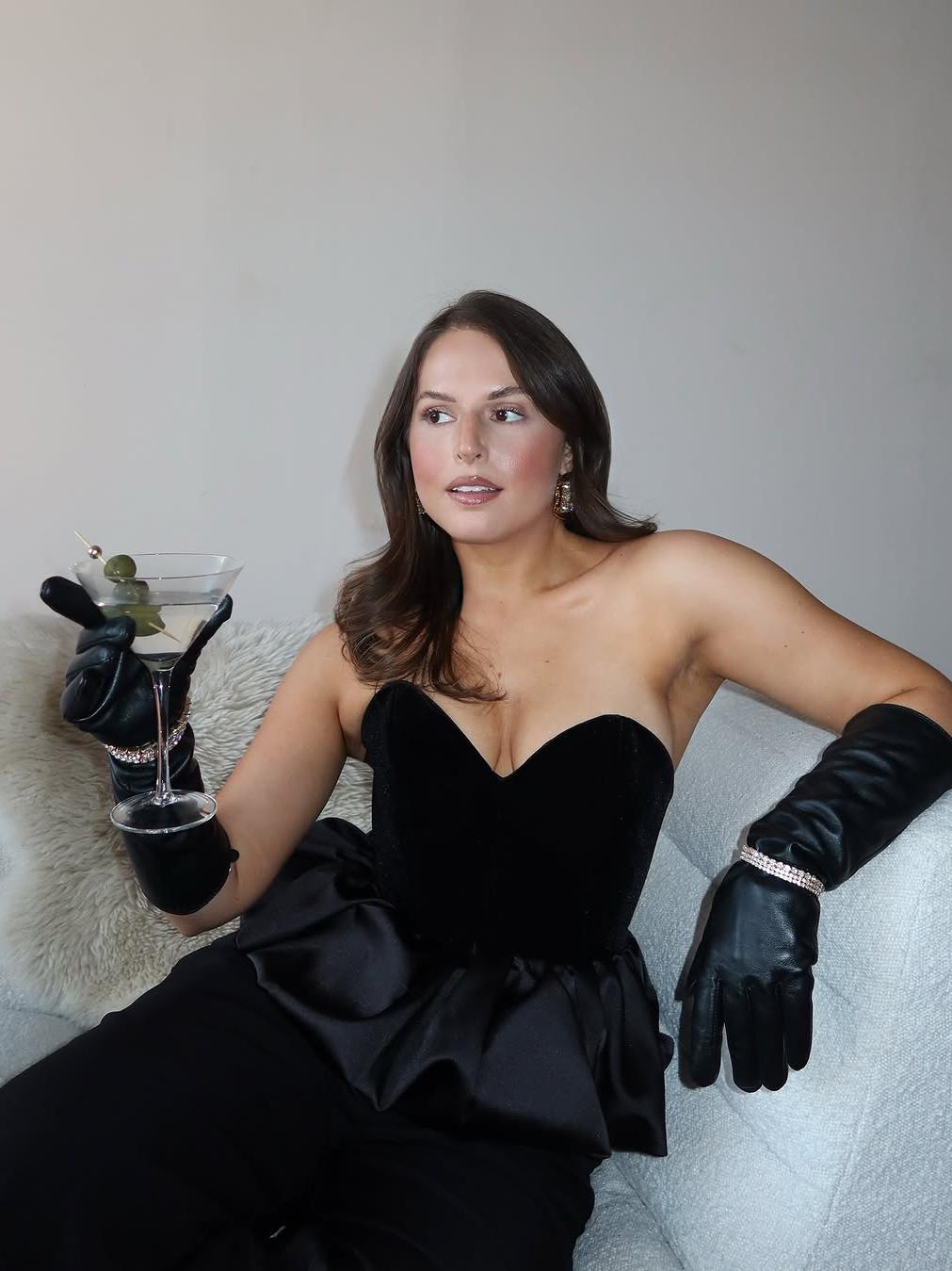 Black Velvet Balloon Tube Top