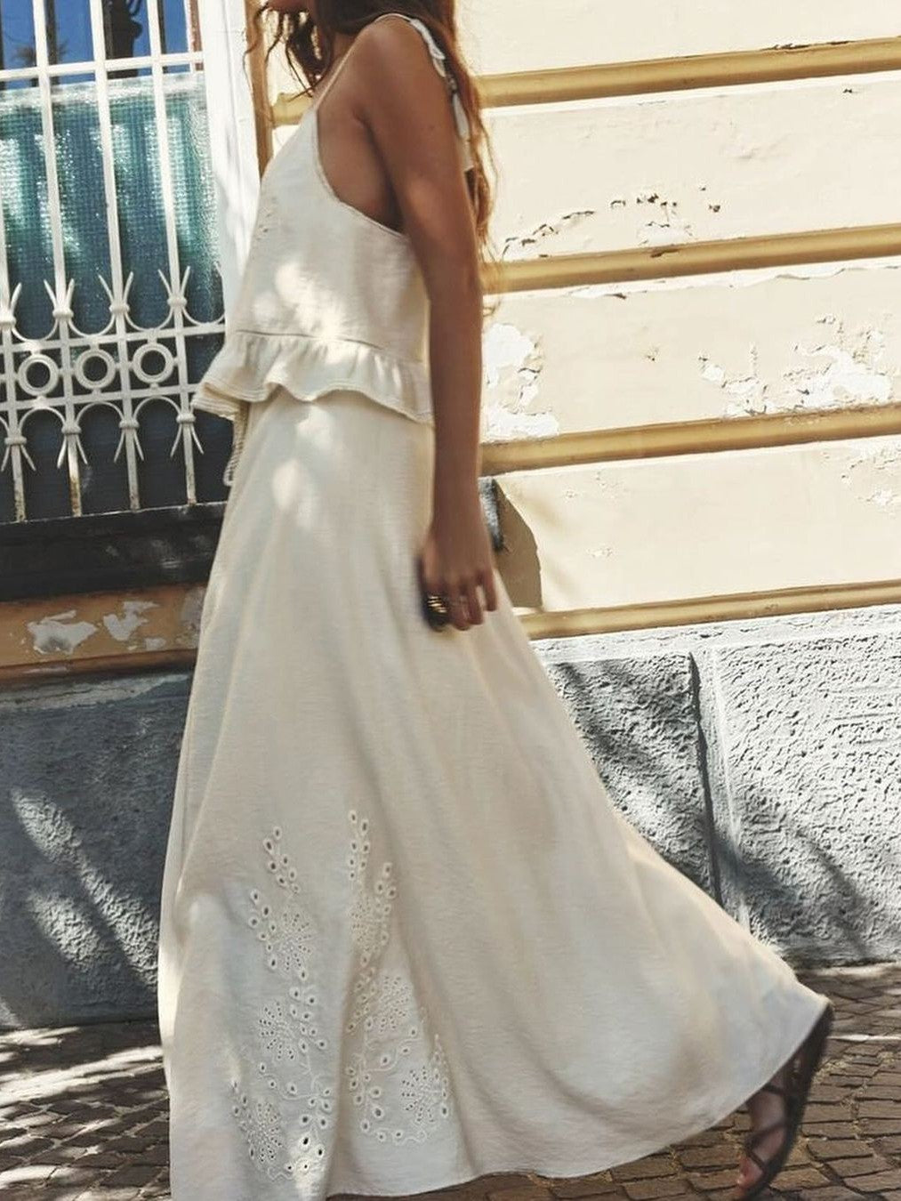 Embroidered Cami Top & Skirt Coord Set