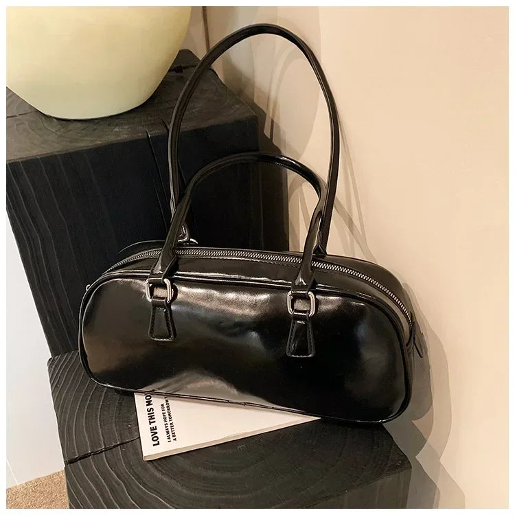 Spring Retro PU Leather Underarm Shoulder Bag