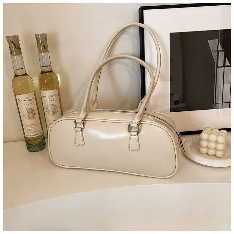 Spring Retro PU Leather Underarm Shoulder Bag