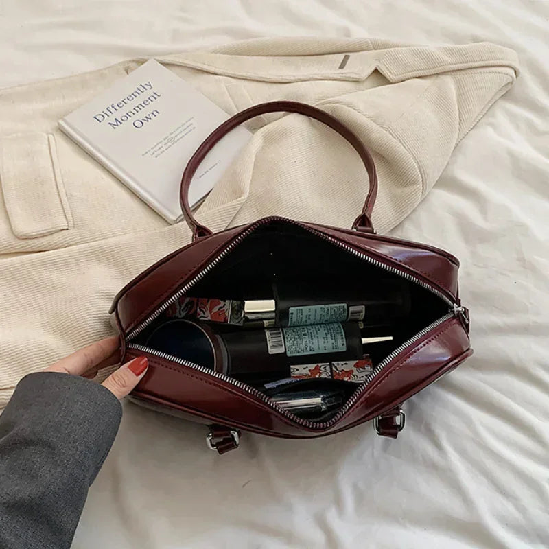 Spring Retro PU Leather Underarm Shoulder Bag
