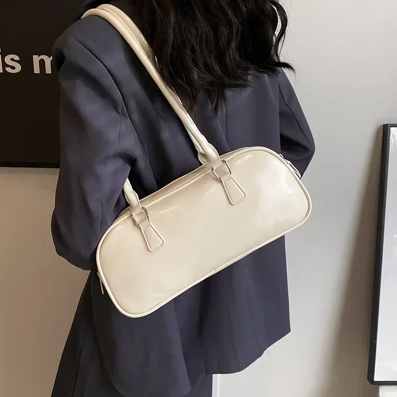 Spring Retro PU Leather Underarm Shoulder Bag