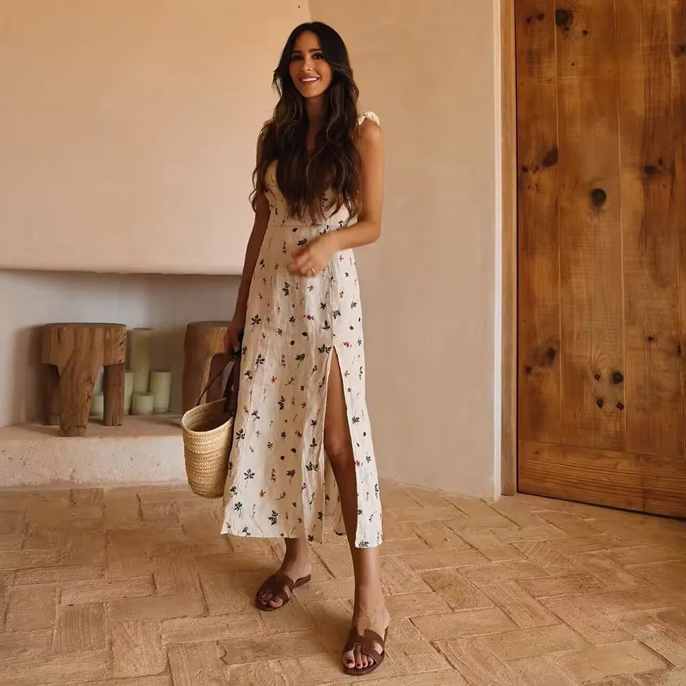 Summer Sexy Backless Sleeveless Long Dress