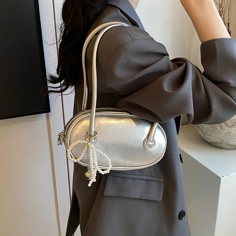 Red Casual Korean Style Underarm Shoulder Bag