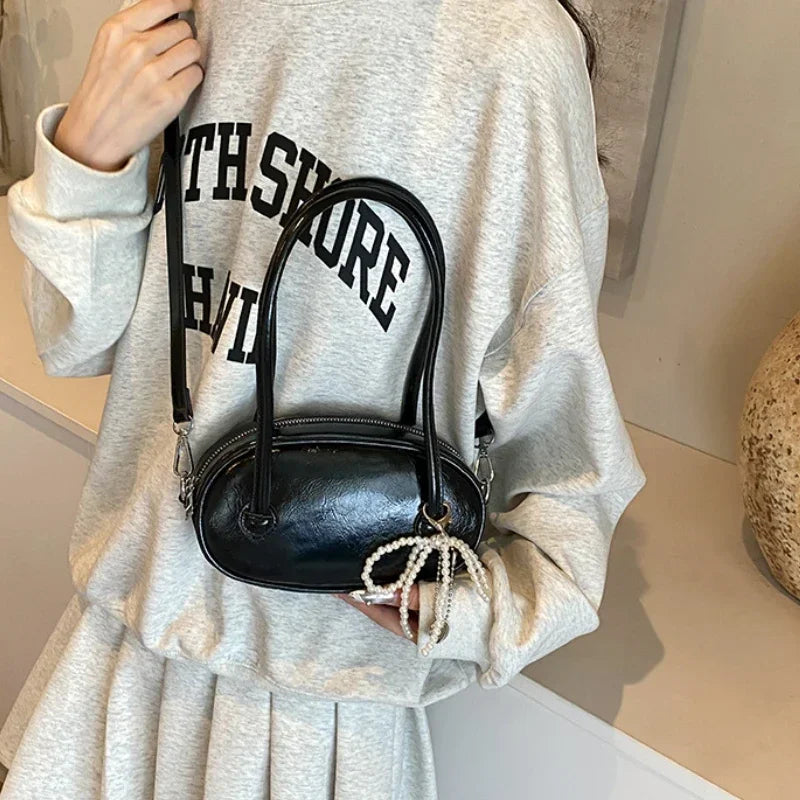 Red Casual Korean Style Underarm Shoulder Bag