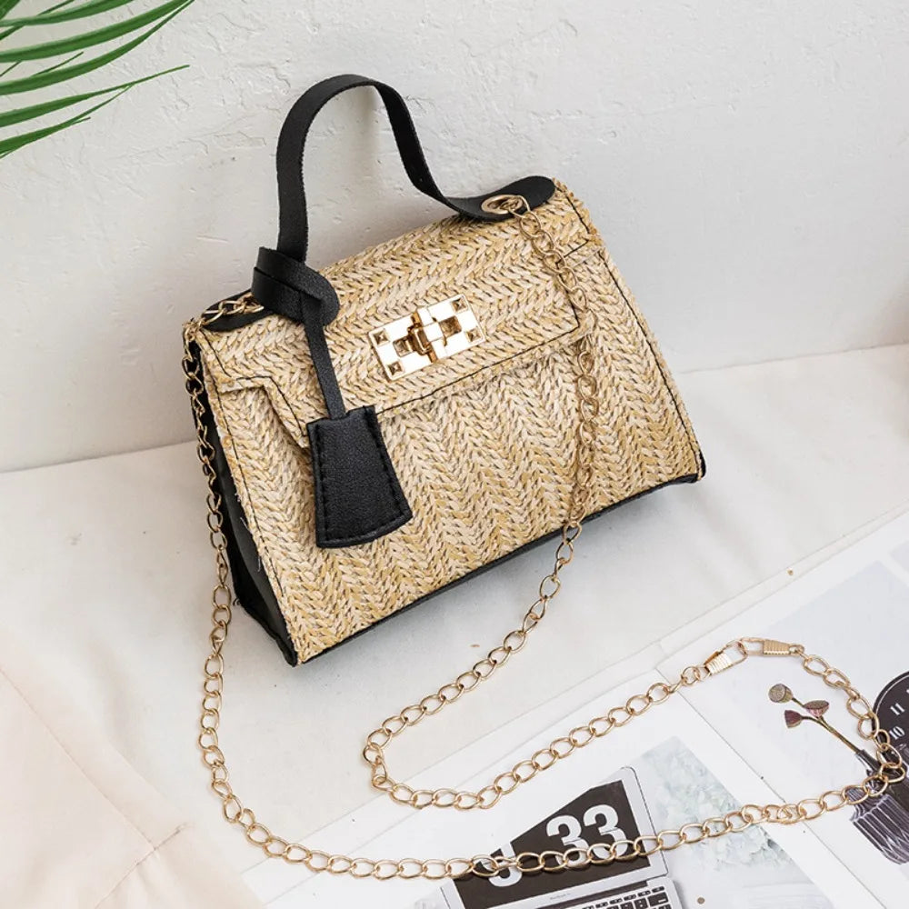 Trendy Woven Personality Straw Handbag