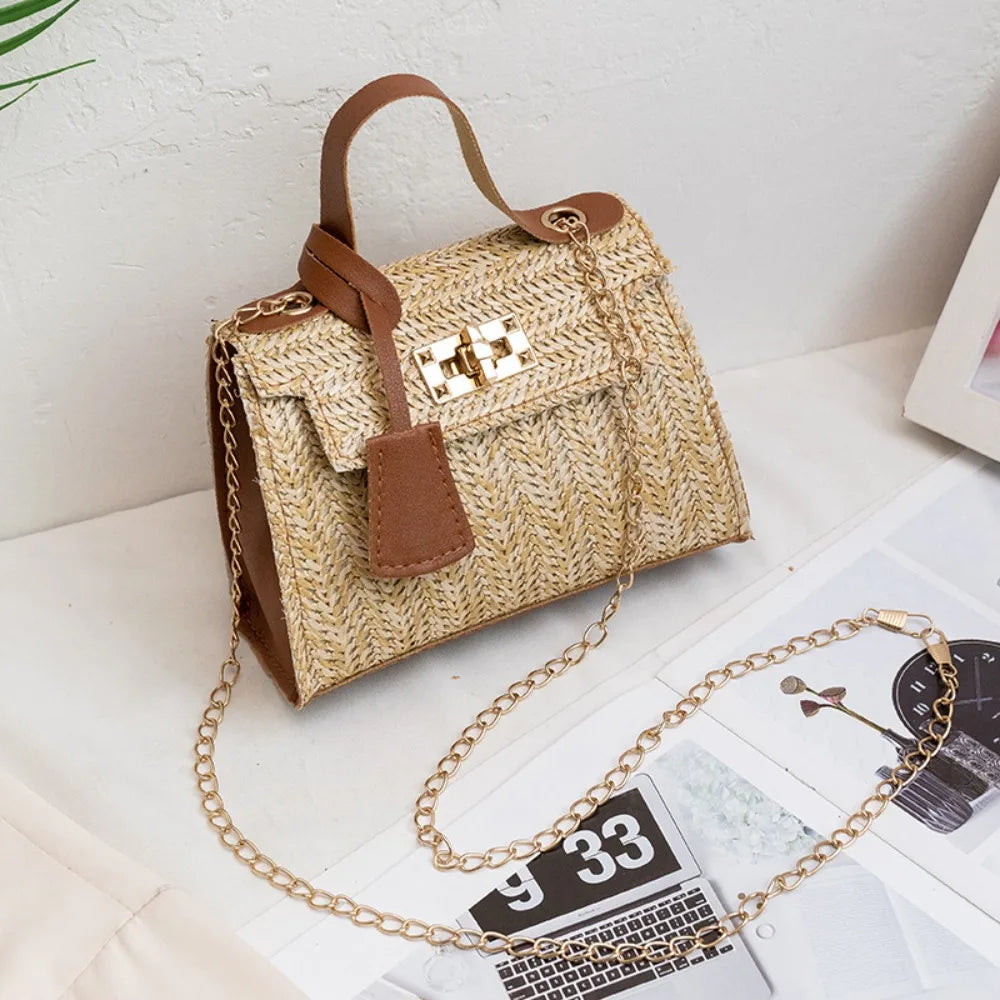 Trendy Woven Personality Straw Handbag