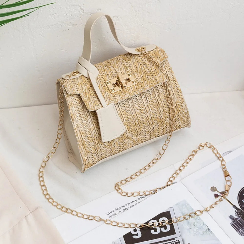 Trendy Woven Personality Straw Handbag