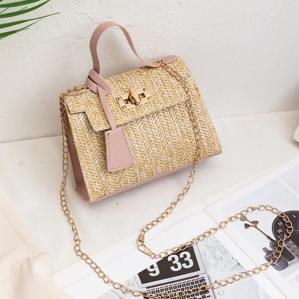 Trendy Woven Personality Straw Handbag