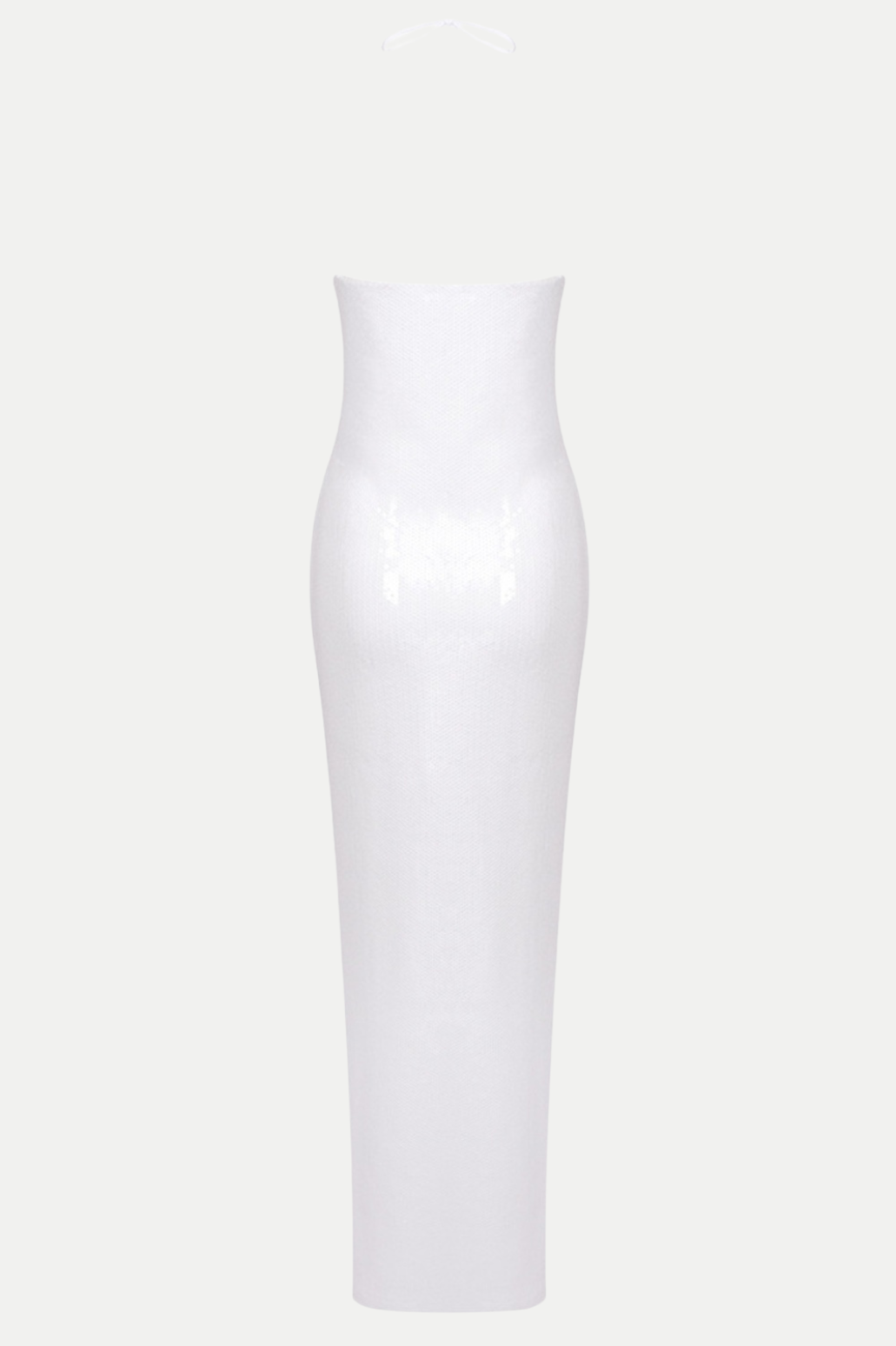 Vidonia Halter Floral Sequin Maxi Dress - White