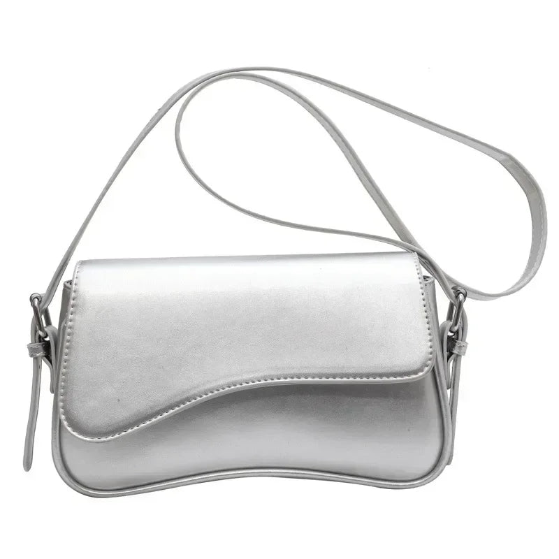 Vintage Leather Designer Crossbody Shoulder Bag