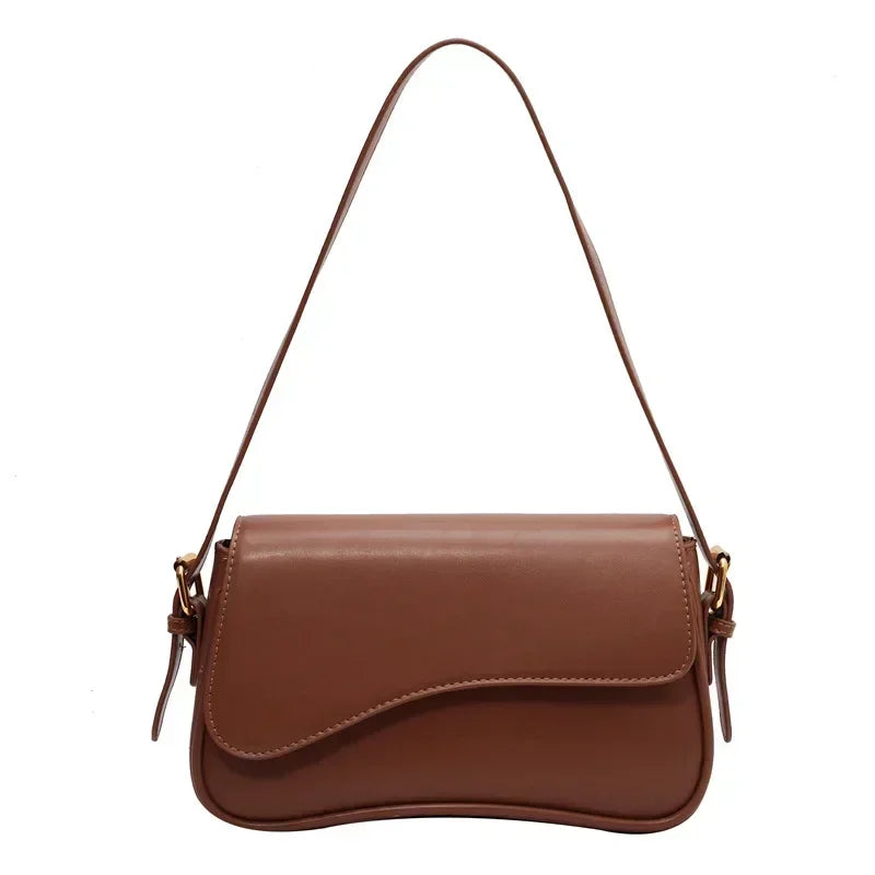 Vintage Leather Designer Crossbody Shoulder Bag