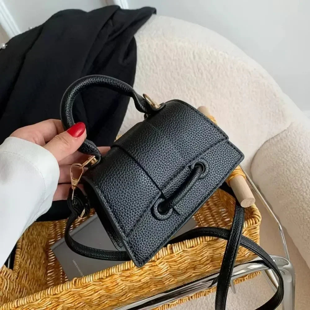 Silver Chic PU Leather Crossbody Handbag