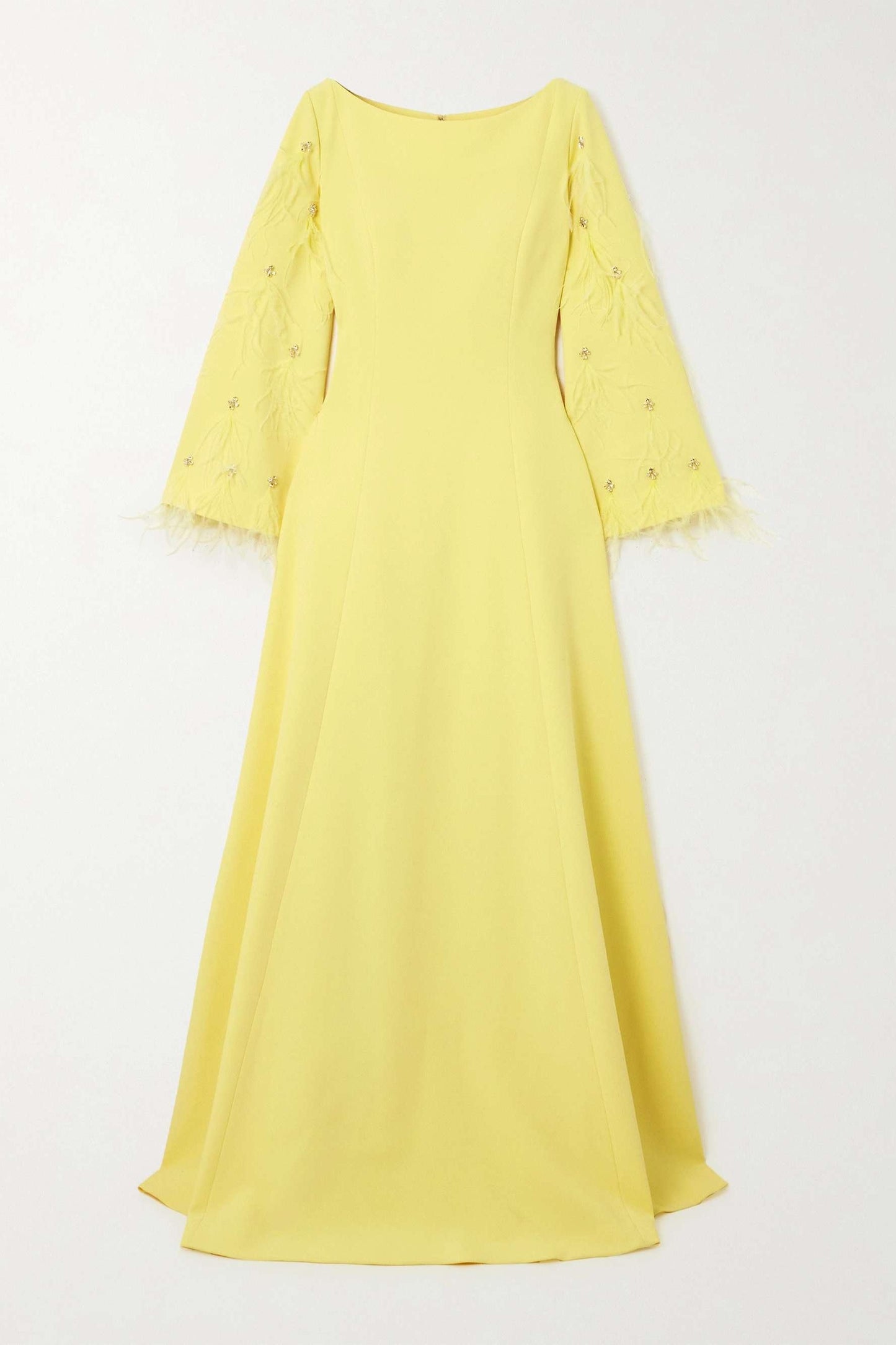 Solid Satin Rhinestone Maxi Dress