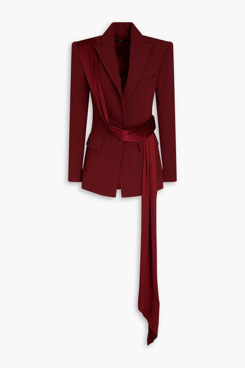 Ribbon Flapped Blazer & High Waist Pants Set