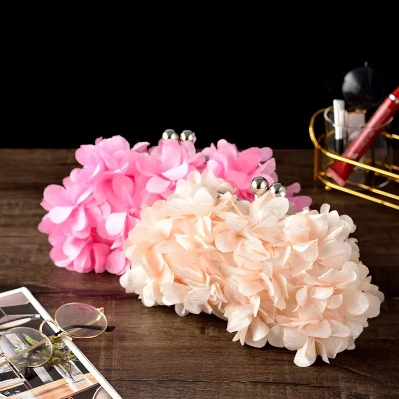 Elegant White Bride Floral Wedding Clutch Evening Handbag