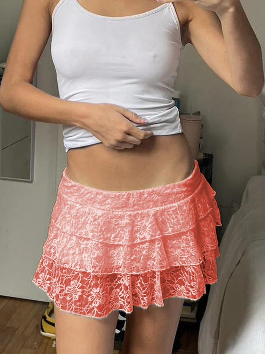 Elastic Low Waist Cute Skirt