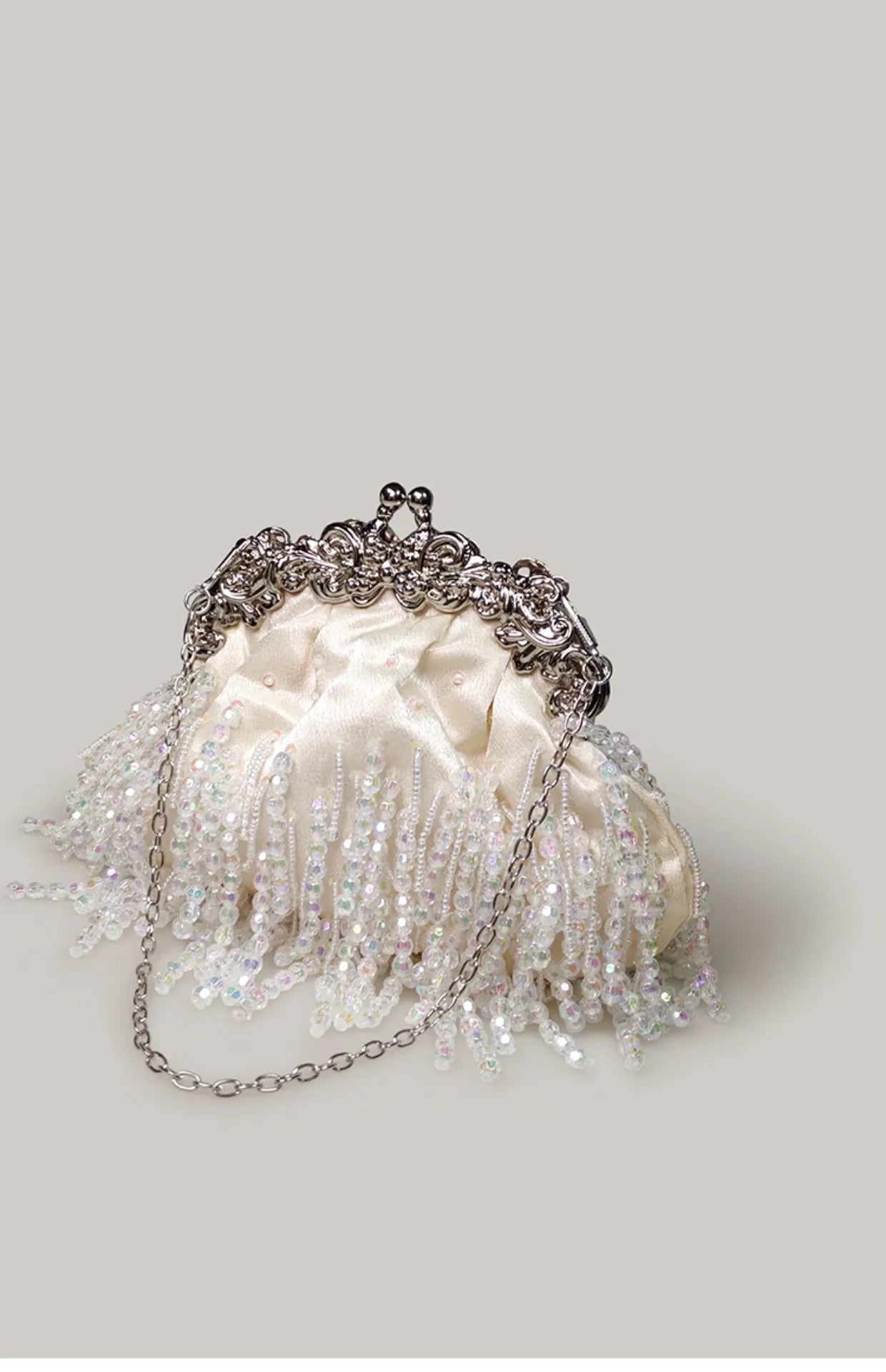 Diamond Bead Crystal Evening Clutch Bag