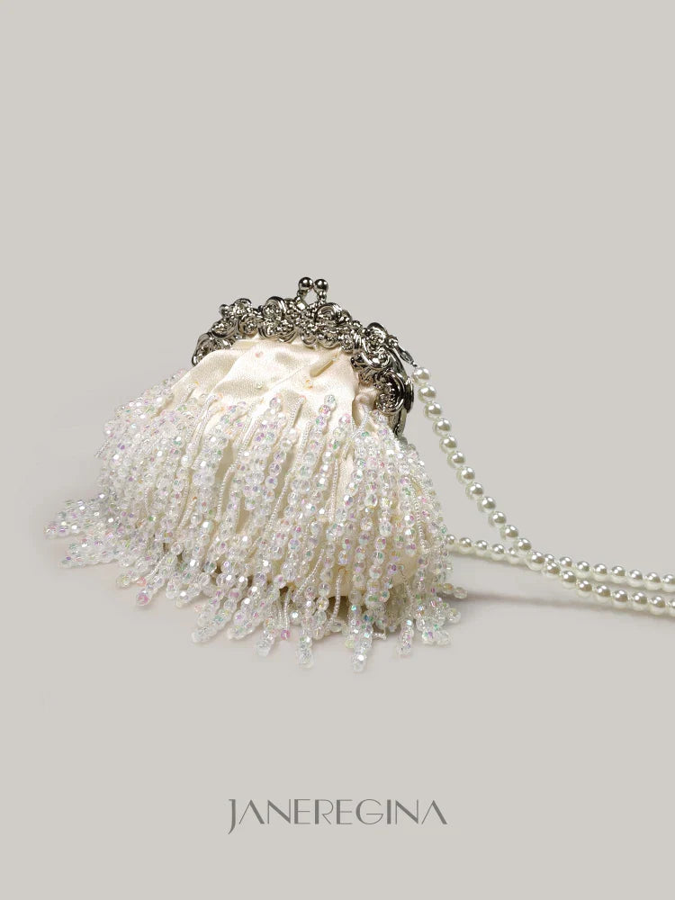 Diamond Bead Crystal Evening Clutch Bag