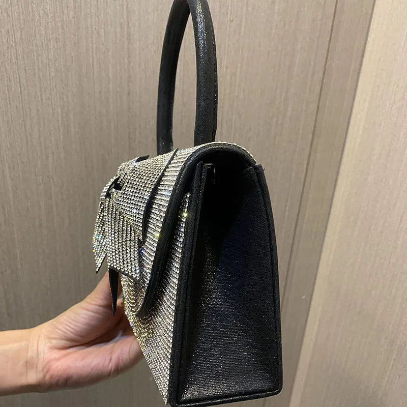 Luxury Bowknot Diamonds Metal Small Clutch Party Bag