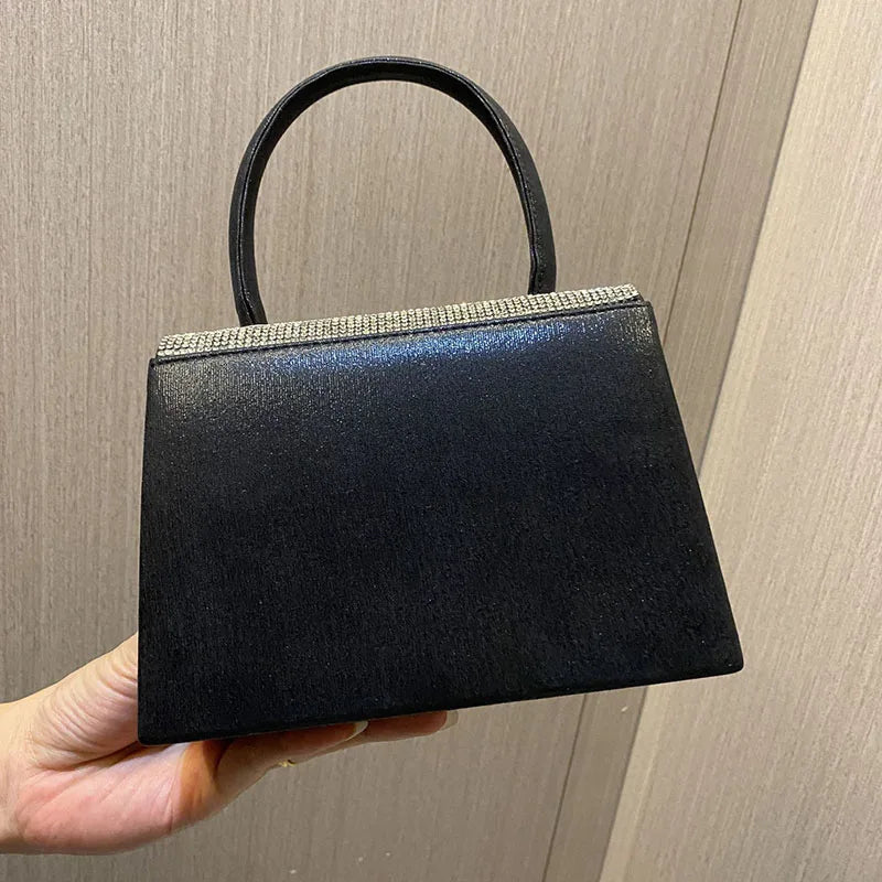 Luxury Bowknot Diamonds Metal Small Clutch Party Bag