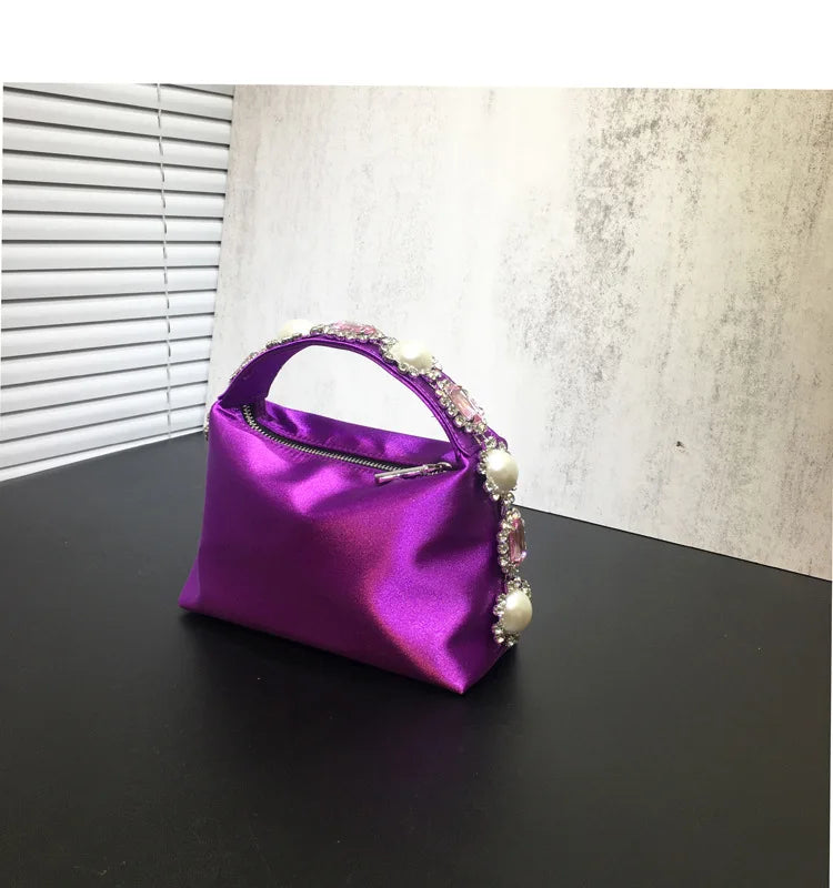 Stones Silk Phone Handbag Wristlet