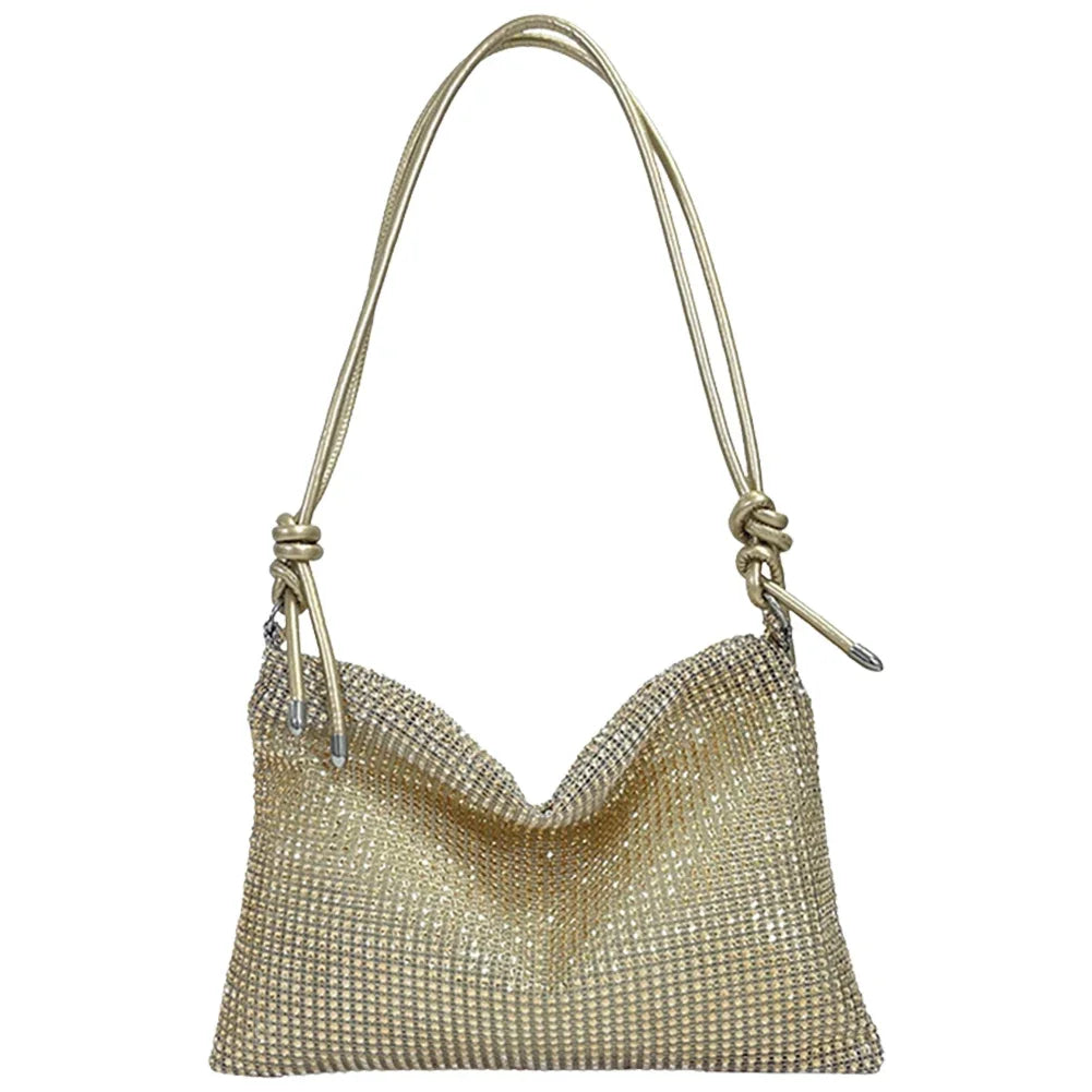 Shiny Shoulder Chain Satchel Wedding Cocktail Clutch Bag