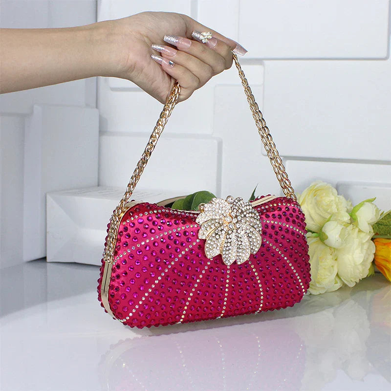 Elegant Crystal Shiny Evening Clutch Purse Wedding Bag